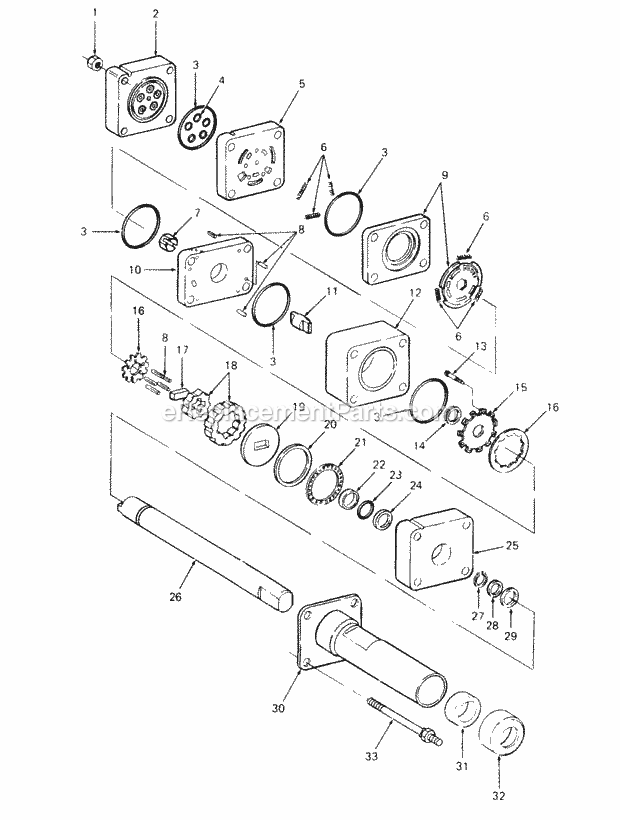 Power Steering Box Assembly Diagram and Parts List for 2084 836000-864500 Cub Cadet Lawn Tractor